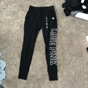 PINK black joggers